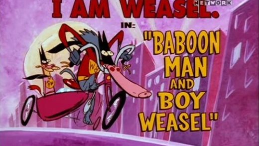 Baboon Man and Boy Weasel