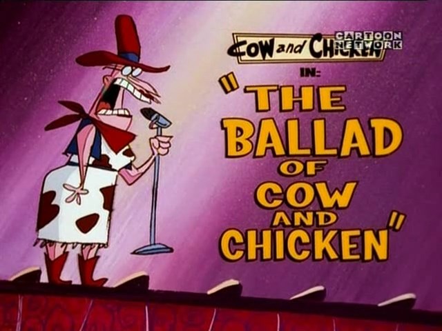 Teacher, Flem, and Earl sing a ballad, which involves Cow and Chicken being...